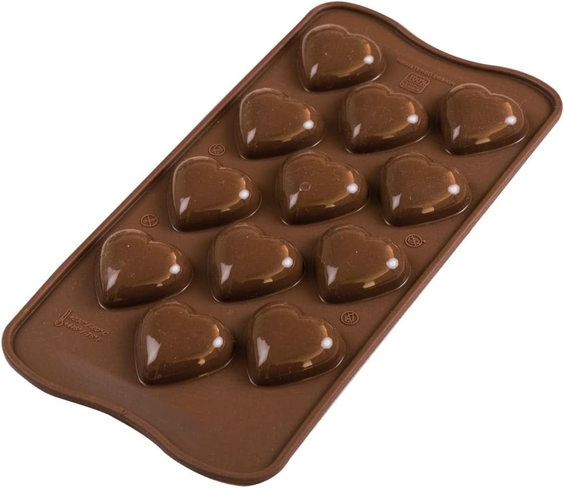 Silikomart 199384, 3D Chokladform Flame Kitchen Naty Shop Hearts