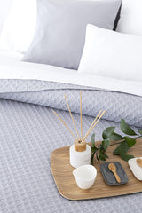 Todocama Fine Boutique överkast med pikémönster, för vår, sommar, höst och vinter, 100% supermjuk mikrofiber, multifunktionell filt, 140/150/160-250 X 260 cm, ljusgrå Sängar och filtar Beuche den Todocama-Store
