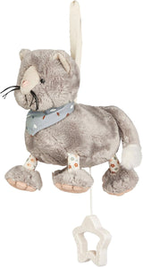 Sterntaler S cat Lilly speldosa - babyspeldosa av mjukt tyg - plyschleksak för barn att knyta - sömnhjälp har en lugnande effekt hemma och på språng, grå Leksaker Bebe Naty Shop Standardtitel