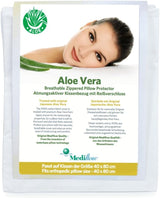 Mediflow aloe vera kuddfodral, kuddskydd, bomull, vit, 40 X 80 Cm Naty Shop standardkuddar 40 X 80 Cm