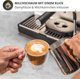 Krups Precision manuell espressomaskin med portafilter och kvarn, barista kaffemaskin med intuitiv kontrollpanel, förinfusionsinställningar, espressomaskin med ångmunstycke, snabb uppvärmning, XP801T10