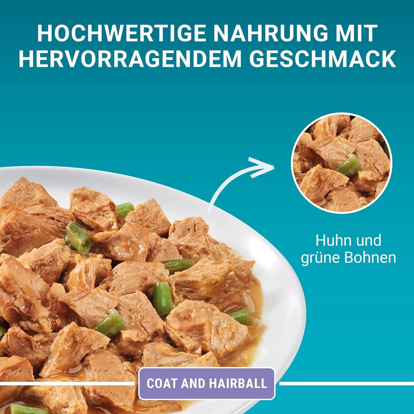 PURINA ONE Coat and Hairball Våt kattmat i sås med kyckling, förpackning om 26 (26 x 85 g)