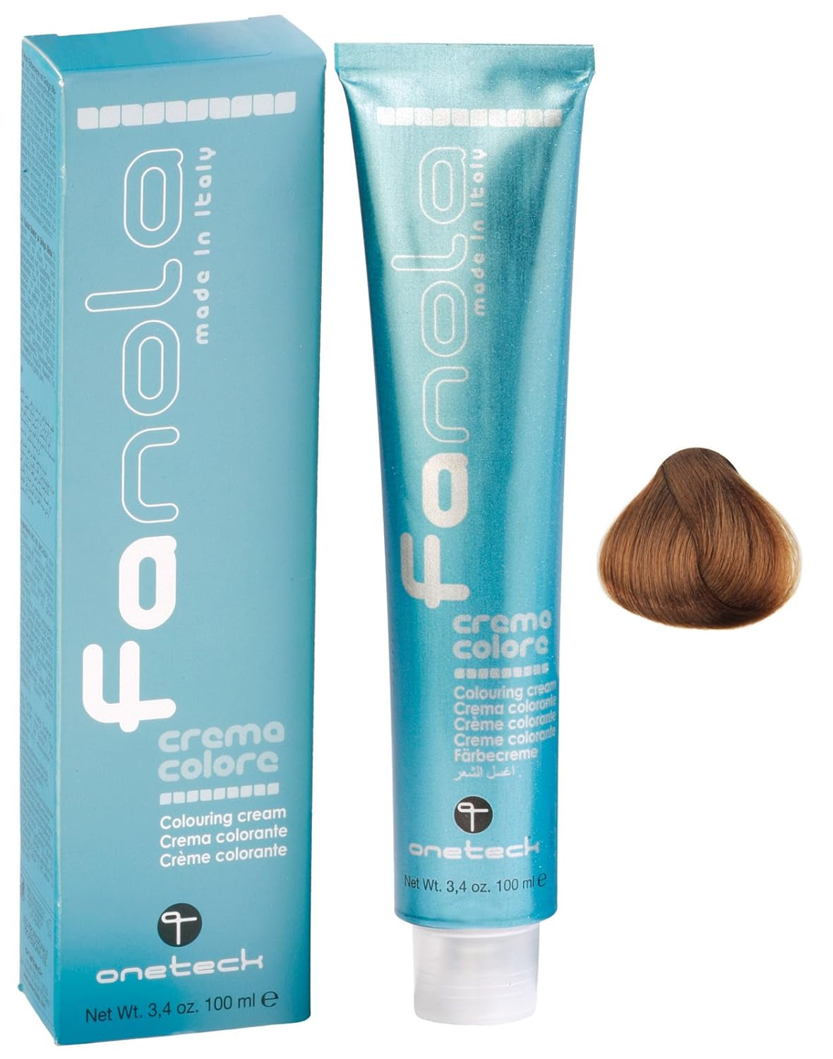 Fanola crema colore Färgkräm 7.0 Blond, 100 ml Hårfärgning Naty Shop 8.03 Varm ljusblond