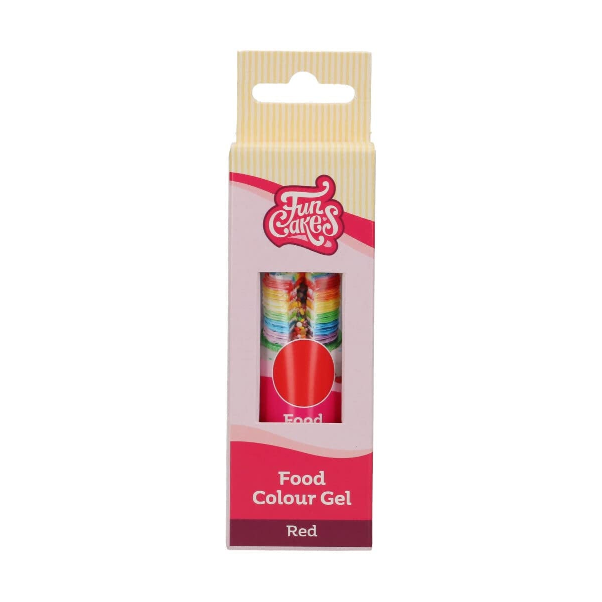 Funcakes matfärg, röd gel: Högkoncentrerad karamellfärg för deg, grädde, fond och marsipan. Enkel dosering. En droppe för att skapa livfulla färger. Halal. 30 g.