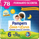 Pampers Sun and Moon blöjor, unisex, junior, storlek 5 (11-25 kg), 120 blöjor