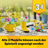 LEGO Creator 3-i-1 blomstersprinklerset, dekoration av barnrum, bygg en sprinkler med en bukett blommor, gummistövlar eller 2 leksaksfåglar, kreativ present till flickor och pojkar 8 år gamla 31149 Byggset Besuche den LEGO-Store