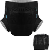 CutiePlusU vuxenblöjor, torr yta, maximal absorptionsförmåga över natten, inkontinensblöja för engångsbruk - blå, rosa, vit, 3-pack (medium 71-96 cm)
