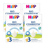 HiPP 3 Organic Combiotik (4 x 600g), tillskottsmjölk från 10 månader, med naturliga kulturer av mjölksyra, vitamin C och D, GOS, Omega-3 (DHA, ALA), av bästa ekologiska kvalitet