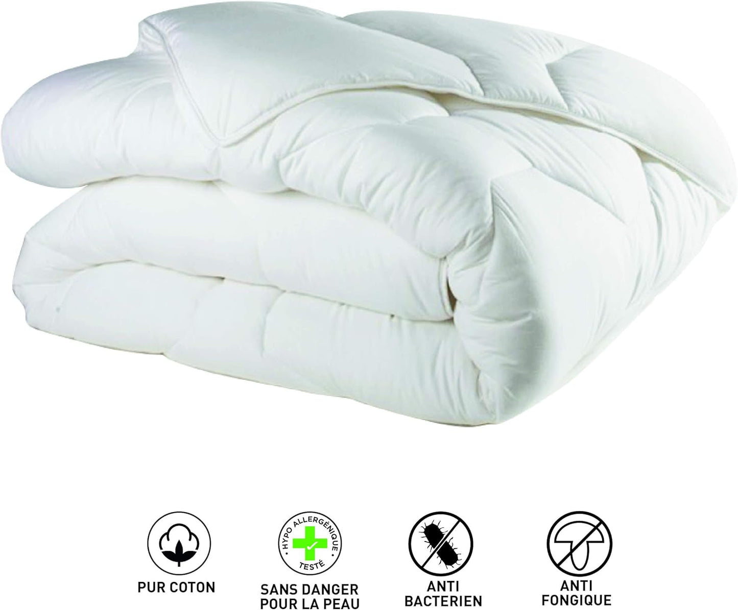 Blanrève Cthalvd011420 Påslakan Hollofil Allerban varm bomull vit 140 X 200 cm Täcken och täcken Naty Shop