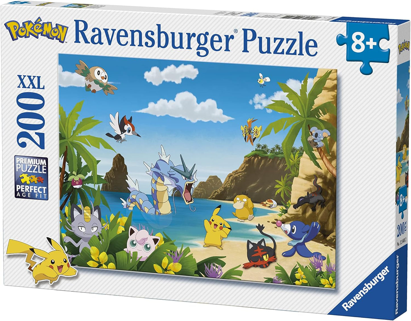 Ravensburger Pussel för barn - 12840 Fånga dem alla! - Pokémon-pussel för barn från 8 år, med 200 bitar i XXL Puzzle Naty Shop-format