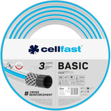 CELLFAST trädgårdsslang, 3-lagers trädgårdsvattenslang, slitstark trådförstärkt, flexibel bevattningsslang, UV-beständig, anti-alger, 3,4 tum, 20 meter längd