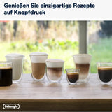 De'Longhi Dinamica Plus ECAM 370.70.B helautomatisk espressomaskin med LatteCrema mjölk, cappuccino och espressosystem, 3,5 tums TFT färgpekskärm och appkontroll, kaffefunktion, svart