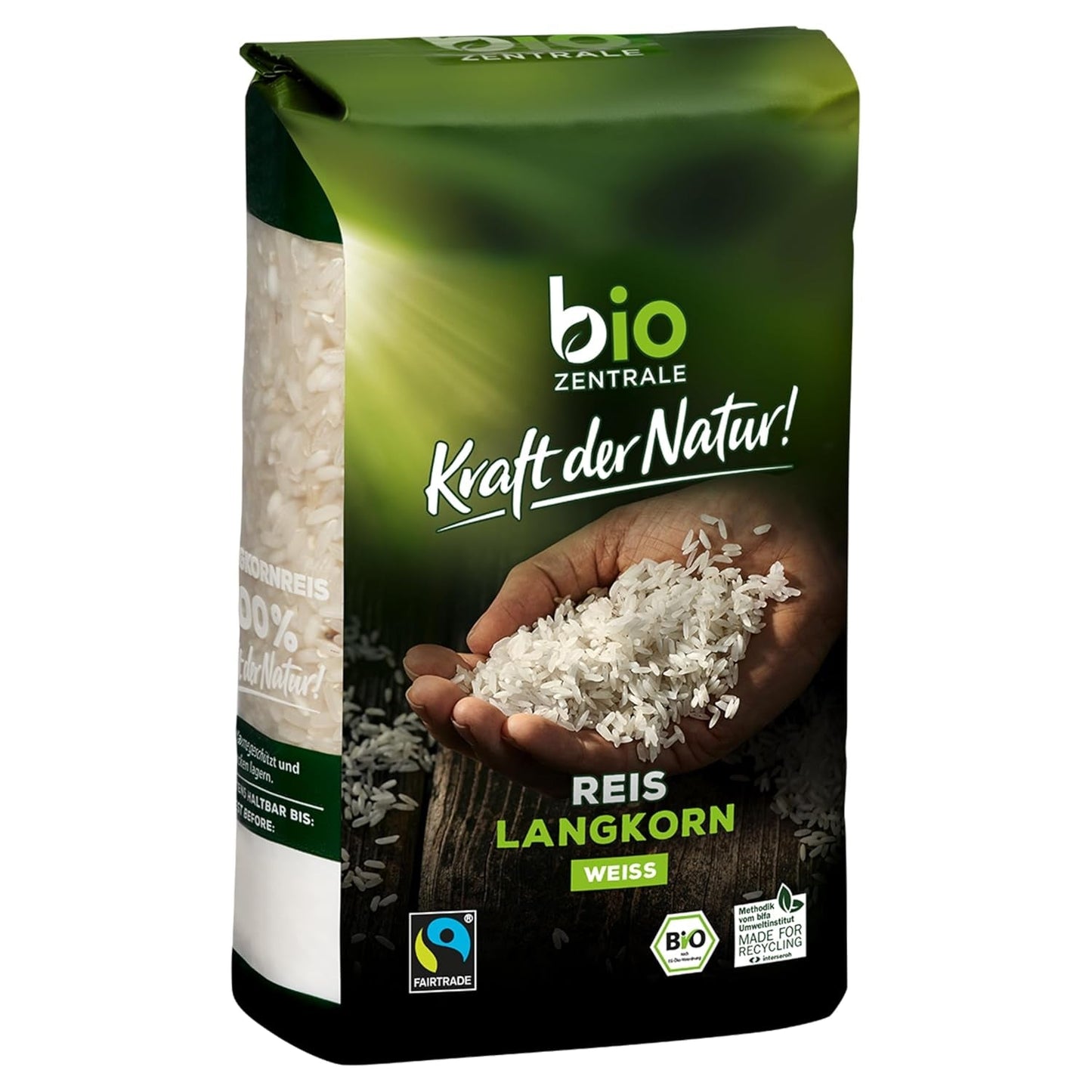 Biocentral vitt basmatiris | 7 x 500g | Fairtrade-certifikat | Traditionella spannmål | Perfekt för orientaliska rätter och curryrätter | Lätt återvinningsbar förpackning (monofilm)