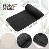 Chaise Lounge Nackkudde Huvudkudde Plysch Justerbar Kudde Nackrulle Halkfri fleece soffa Nackhuvudstödskudde för resor Hemma Chaise Lounge Soffa Fåtölj (svart)