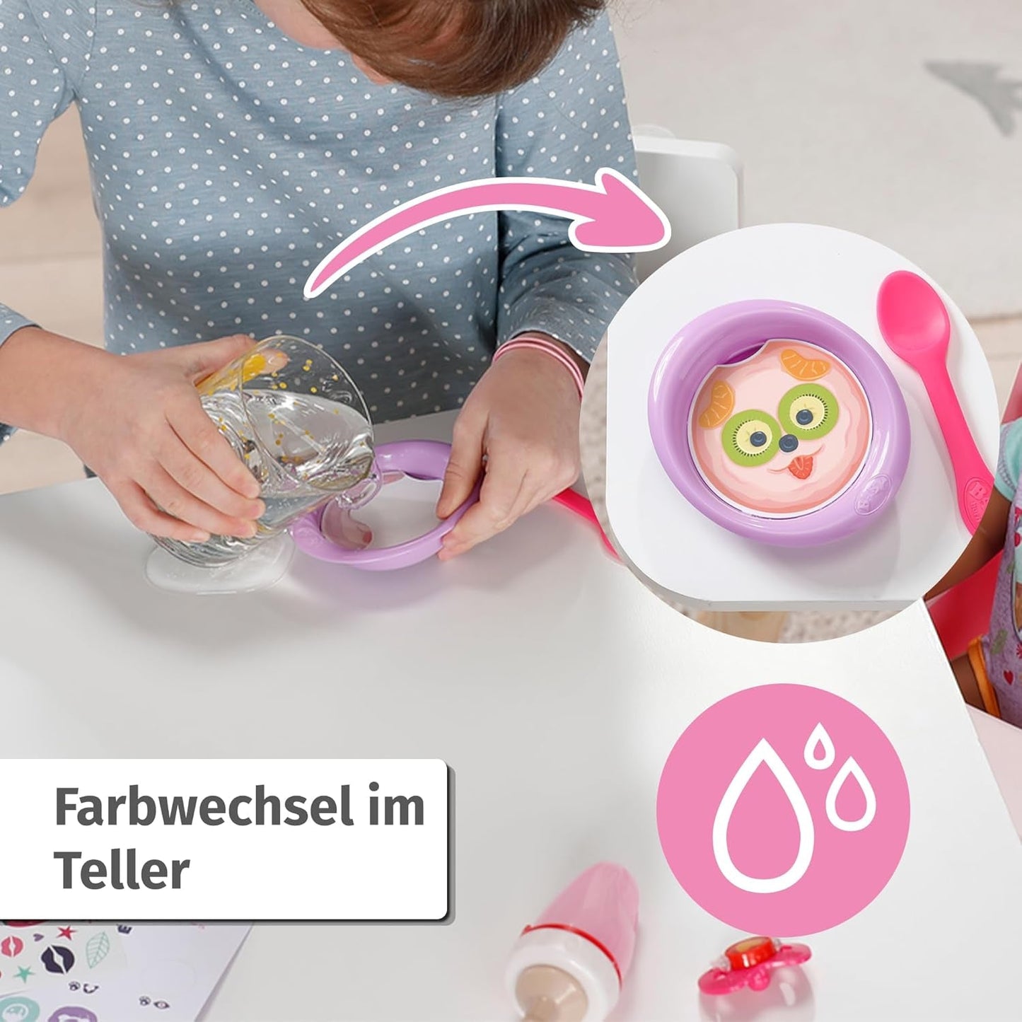 BABY Born Eva 43Cm, docka med 10 funktioner och tillbehör, för barn från 3 år, fungerar utan batteri, stor docka 43Cm, 836408 Zapf Creation Dolls Naty Shop