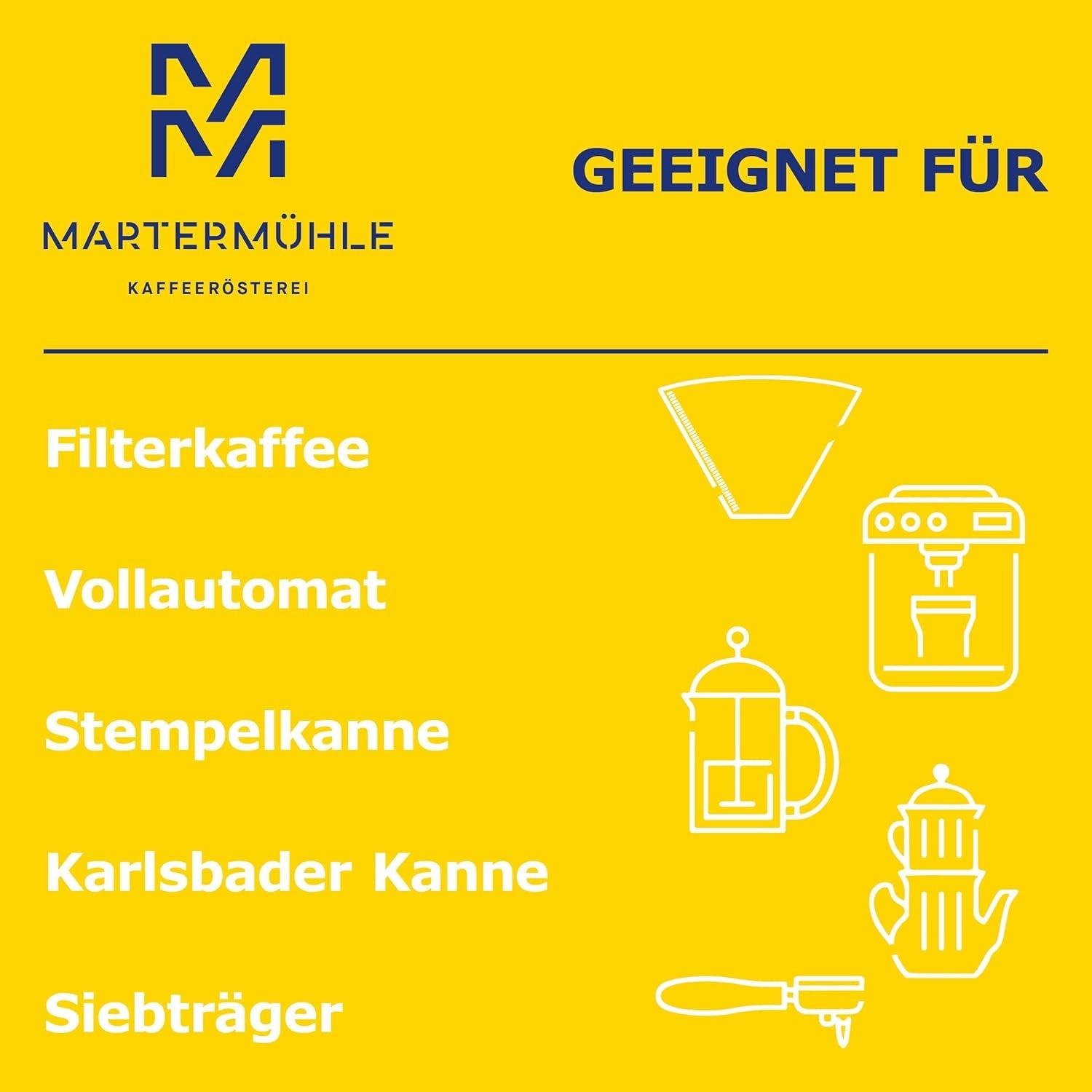 Martermühle Café Crème Kaffeebohnen 500g mittelkräftig I Arabica I Smaker: Brauner Zucker, Haselnuss, Schokolade I Ganze Kaffeebohnen schonend geröstet, säurearm