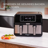 Kenwood Khealthy Twin Airfryer, 8L (2X4L), dubbelkammare, 8 program, Dual Cook & Sync Finish-funktion, pekskärm Vitvaror Naty Shop
