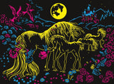 Ravensburger pussel för barn - 13670 Unicorns in the Moonlight - Unicorn light pussel för barn 6+ 100 bitar i XXL-format, lyser i mörkret Puzzle Naty Shop