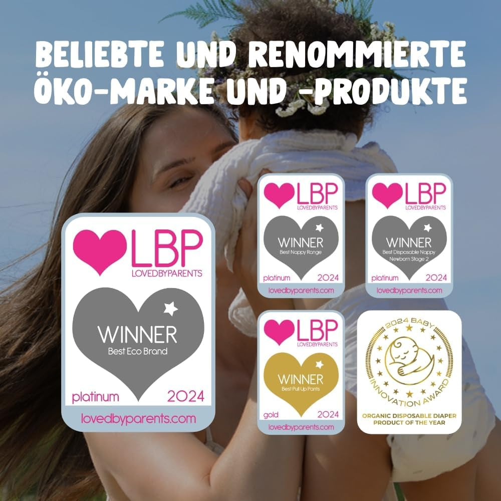Eco-blöjor Eco från Naty Baby Eco-blöjor - ekologiska förstklassiga blöjor, miljövänliga, gjorda av växtbaserade material, idealiska för känslig babyhud (storlek 5 - 80 st)