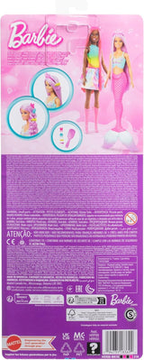 Barbie sjöjungfrudocka - med långt rosa hår och anpassade stylingtillbehör, inklusive borste, vackert skal och rosa fenor, för åldrarna 3 och uppåt, HRR00 Naty Shop Dolls