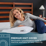 TEMPUR-PEDIC Tempur-Cloud Prohi-kudde, Memory Foam, Vit/överdådig trädgård, King Standard-kuddar Naty Shop