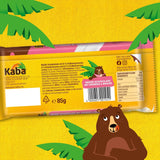 Kaba vit choklad med jordgubbssmak och brusande godis, chokladkaka, bar 85 g, vit choklad med jordgubbsfruktig smak och brusande godis med kaba originalsmak (förpackning med 3)