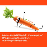 Freche Freunde Ekologiska grönsaksnudlar 'morot' 25 % grönsaksinnehåll Vegansk 6-pack (6 x 300 g)