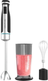 Cecotec Hand-Mixer Powergear 1500 - Klingen Aus Titanium Beschichtung, 21 Geschwindigkeitsstufen, 1500 W, Inklusiv Glas Mit Deckel. (Schwarz Und Edelstahl, XL) Kitchen Naty Shop 2 Zubehörteile