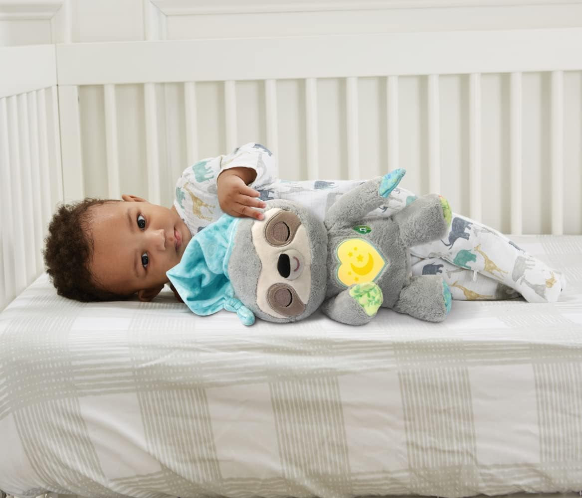 VTech Baby Schnarchi, den sömniga sengångaren - Söt plyschleksak som hjälper dig att somna - Med naturliga och vardagliga ljud, musik och nattljus - För bebisar från födseln Bebe Toys Naty Shop