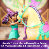 Unicorn Academy AVA och Unicorn Leaf Set - Originalfigurer ca 12 cm höga från den populära Netflix-serien Med två tillbehör och hårborstar För fantasifullt rollspel, för barn från 4 år och uppåt Actionfigurer Naty Shop
