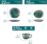 Vancasso Kaffeservice i stengods STARRY 12-delat kaffeset för 4 Inkluderar kaffekoppar och fat Vintage Look