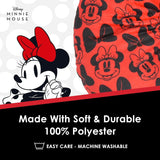 Full Concept One Disney Minnie Mouse rese-nackkudde med 3D-öron och fjäder för flygplan, bil och kontor, bekväm och andningsbar, röd/svart Naty Shop-resekuddar