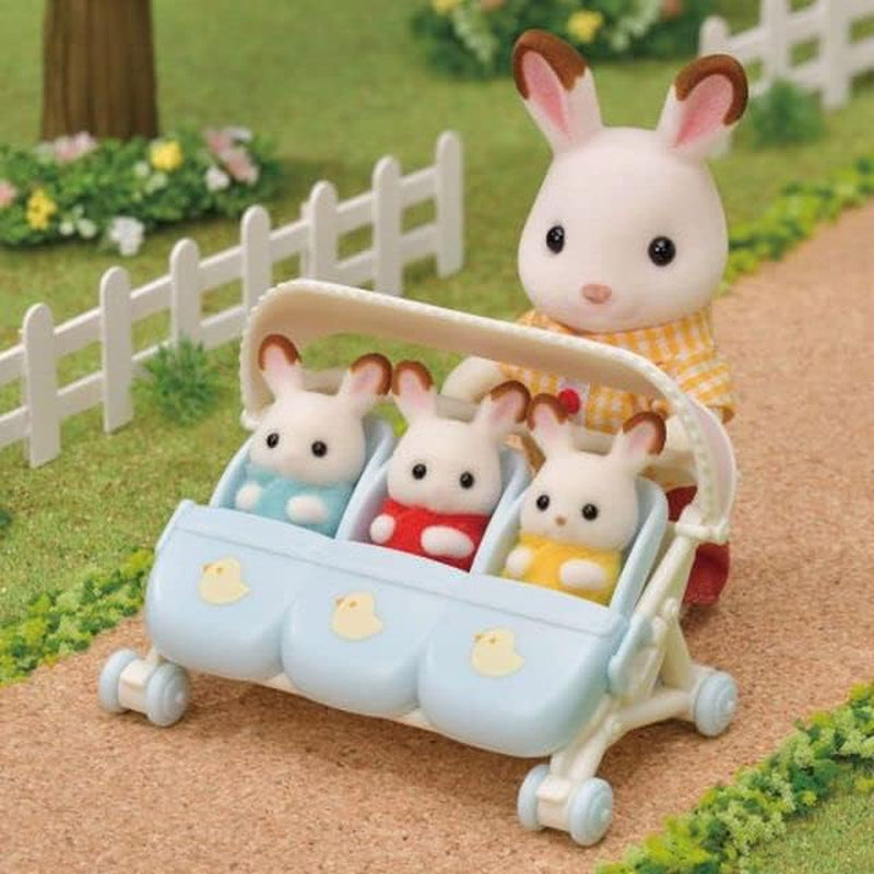 Sylvanian Families L5533 Triplets Barnvagn - Dollhouse Lekset Naty Shop Dolls