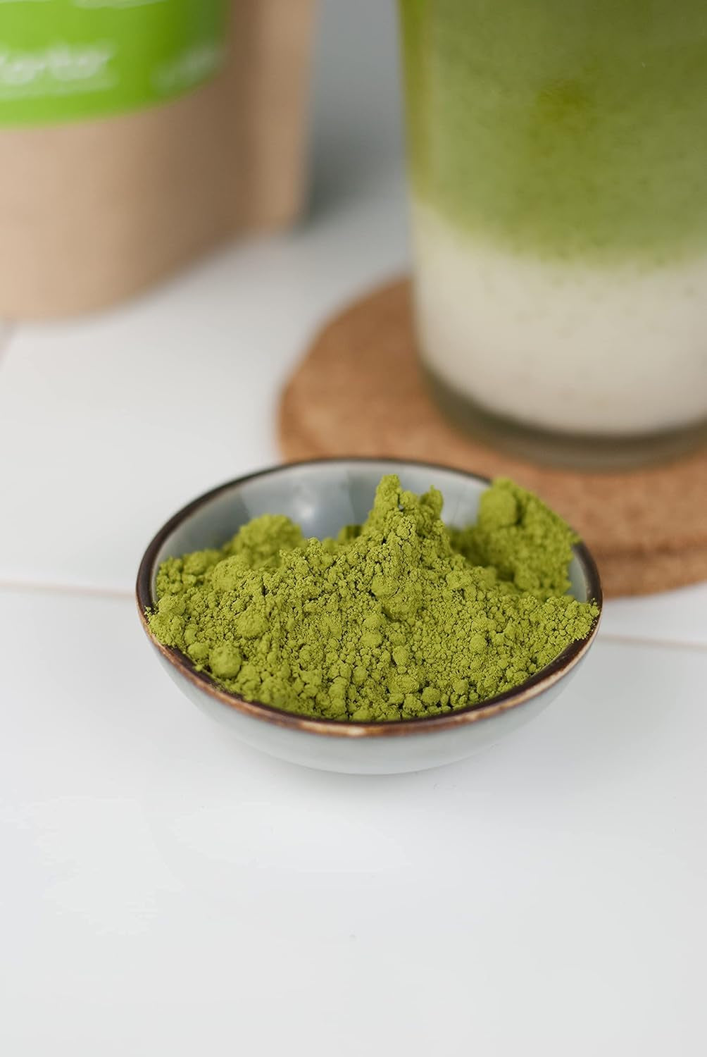 Matcha BIO pulver 100 g I Inga tillsatser - 100% naturligt I Premium japanskt matcha te I grönt te-pulver från