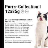 Catz Finefood Purrrr Collection I - Monoprotein Wet Cat Food - Spannmålsfri, Sockerfri, Hypoallergen - Hög kötthalt - Multipack våt kattmat - i påsar, 85g (12 förpackningar)