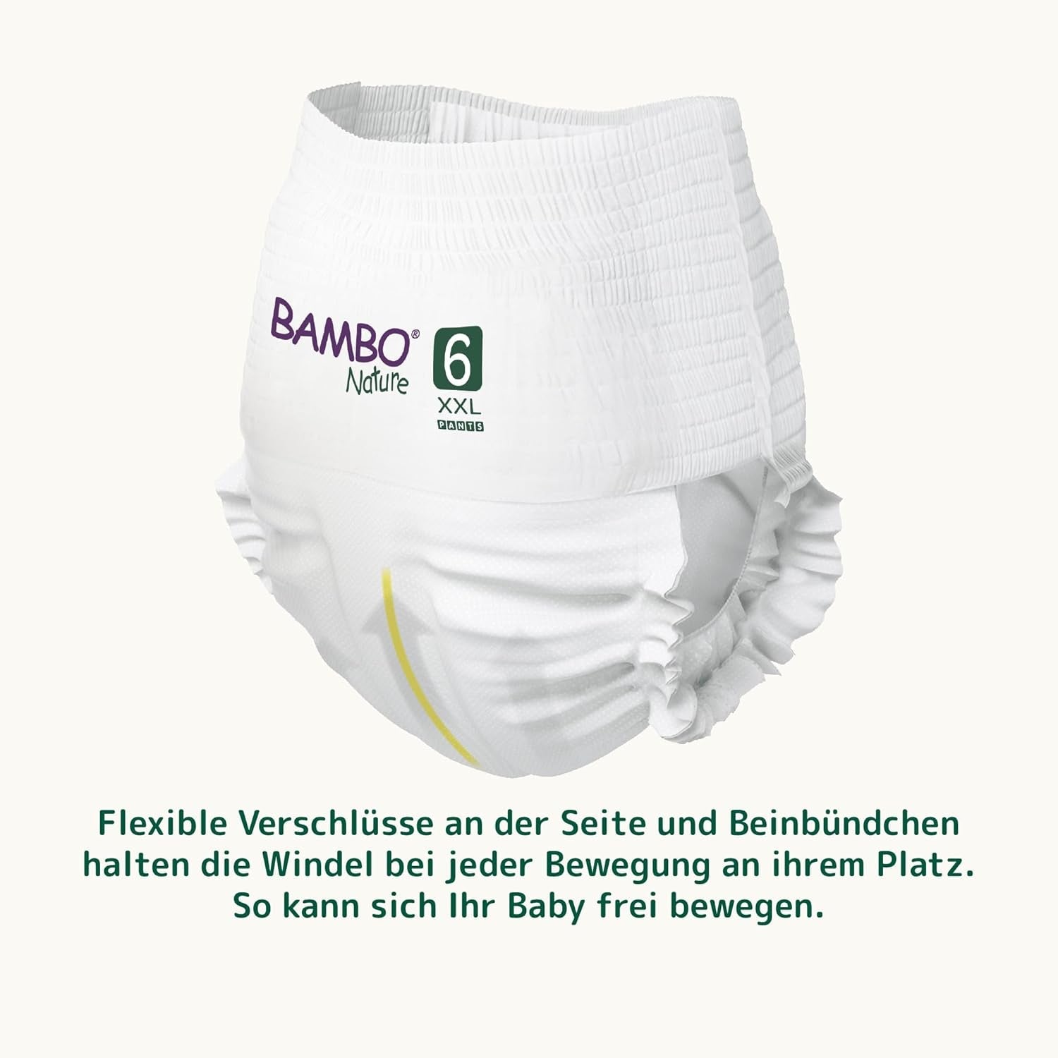 Bambo Nature Babyblöjor, storlek 6 (15+ kg) - Månadslåda med 90 | Spädbarnsblöjor med förbättrat läckageskydd | Maximal komfort och frihet för aktiva barn | Dermatologiskt testade blöjor