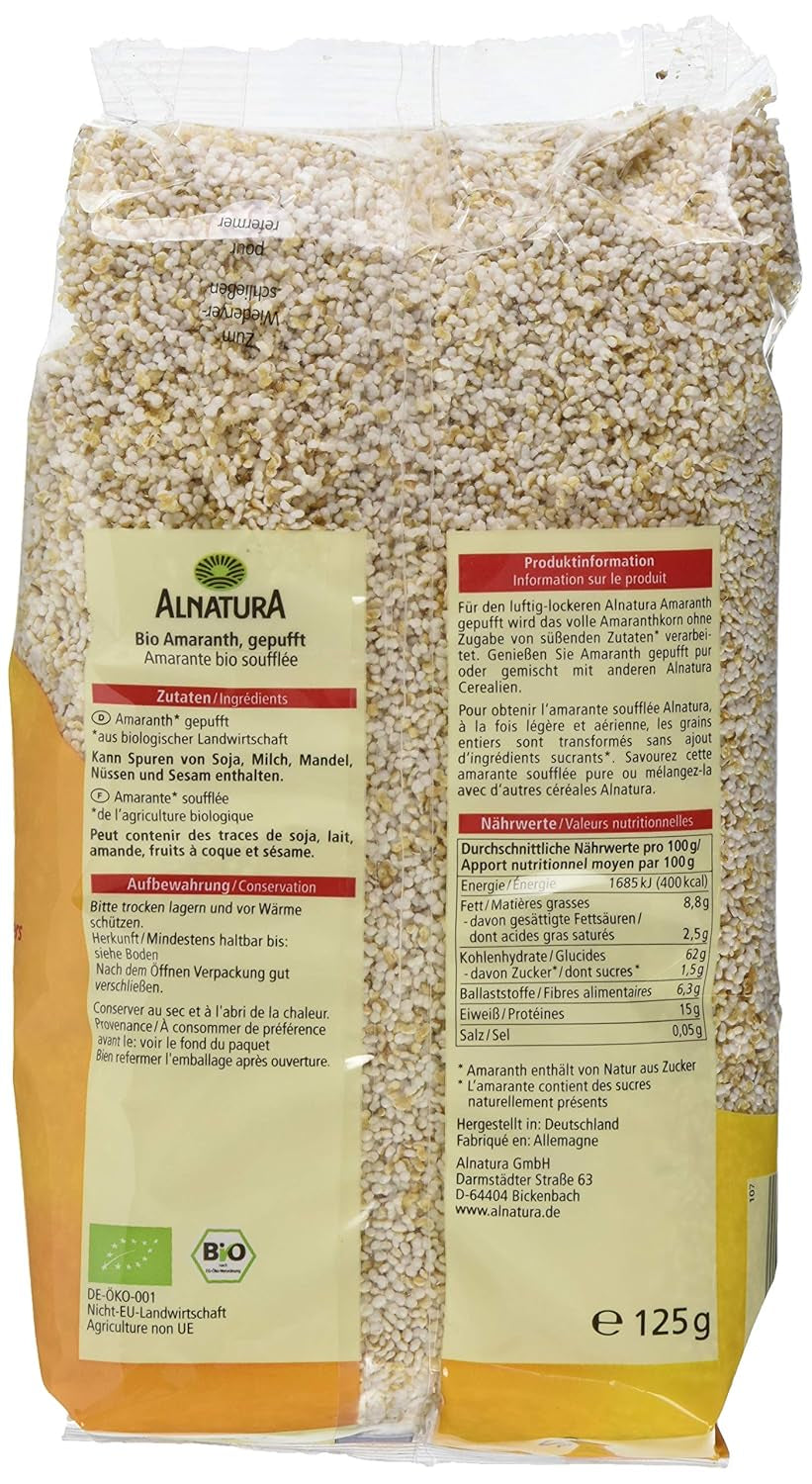 Ekologisk expanderad amarant, 125g