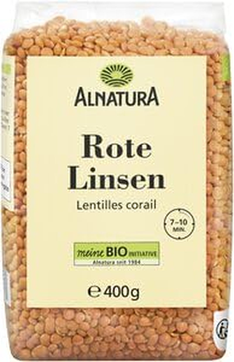 Ekologiska röda linser, 400 g