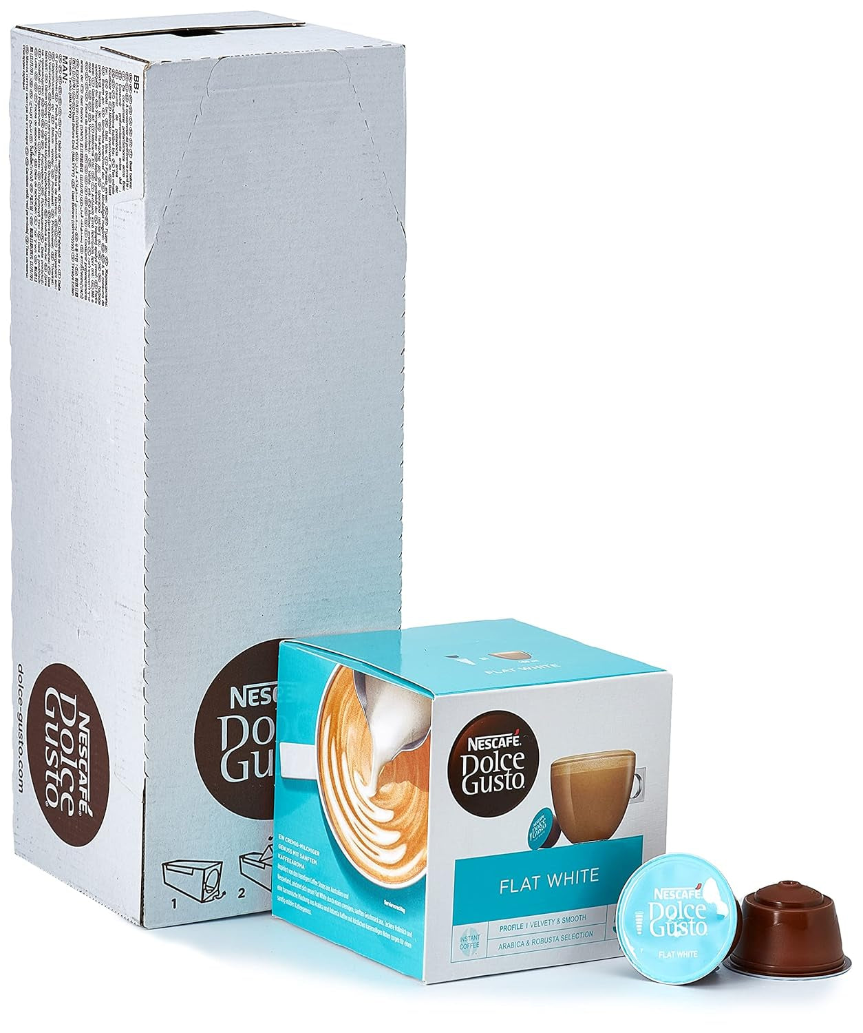 Flat White, 48 Kaffeekapseln & Cappuccino, 48 Kaffeekapseln