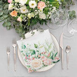 PAW - 3-lagers servetter (33 X 33 Cm) I 20 stycken I Perfekt för födelsedagar, fester, bröllop, nattvard och helgdagar I Färgade pappersservetter - Blommor, rosor I Färg: Blommiga ögonblick (paket med 2)