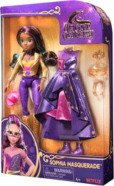 Unicorn Academy Deluxe Masked Ball Sophia - 24 cm docka från den populära Netflix-serien med 2 outfits, klassisk utklädning och rollspel, ålder 4+ Naty Shop Dolls