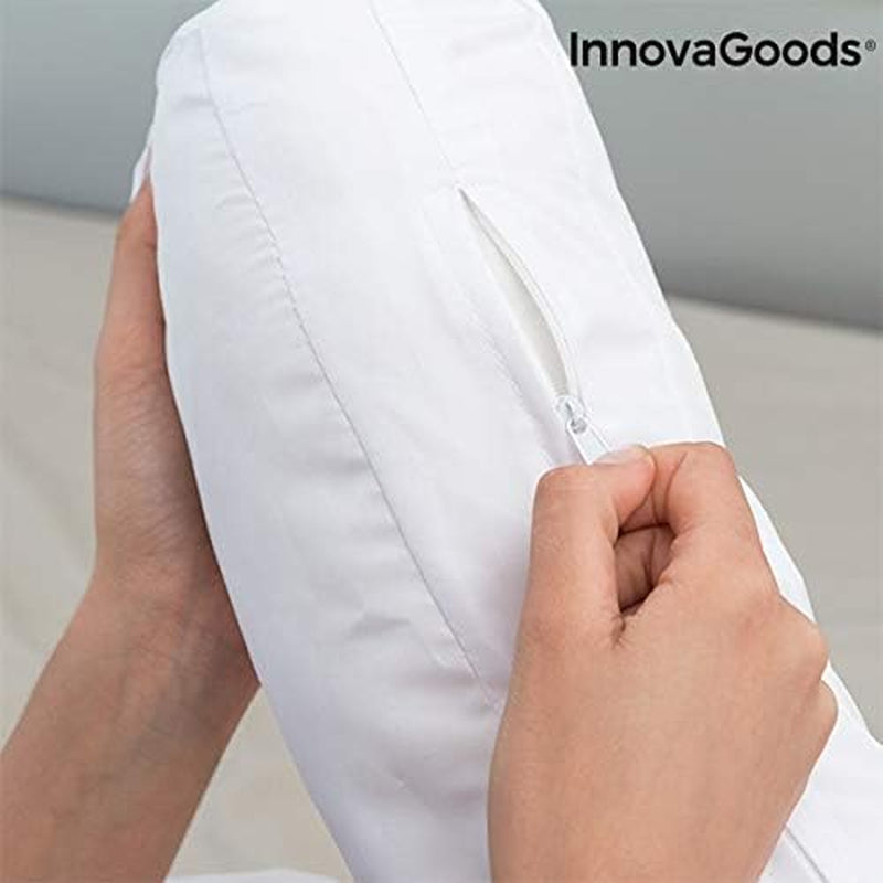Innovagoods Ergonomisk U-formad kudde för sidoslipare, idealisk för graviditet, främjar lugn andning, minskar snarkning, bomull och polyester, vit, 39 X 57 X 14 cm Cervikala ortopediska kuddar Naty Shop