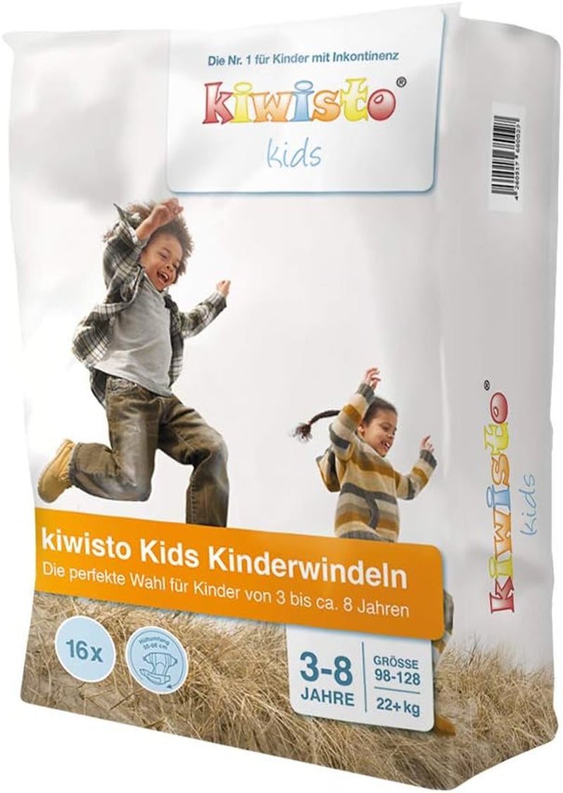 Blöjor för barn i åldrarna 3 till 8 år - 22+ kg - höftomkrets 55-66 cm - 16 blöjor