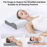Ecosafeter Memory Foam Kudde Nackstödskudde Ergonomisk nackkudde för olika sovställningar med avtagbart överdrag Cervikala ortopediska kuddar Naty Shop