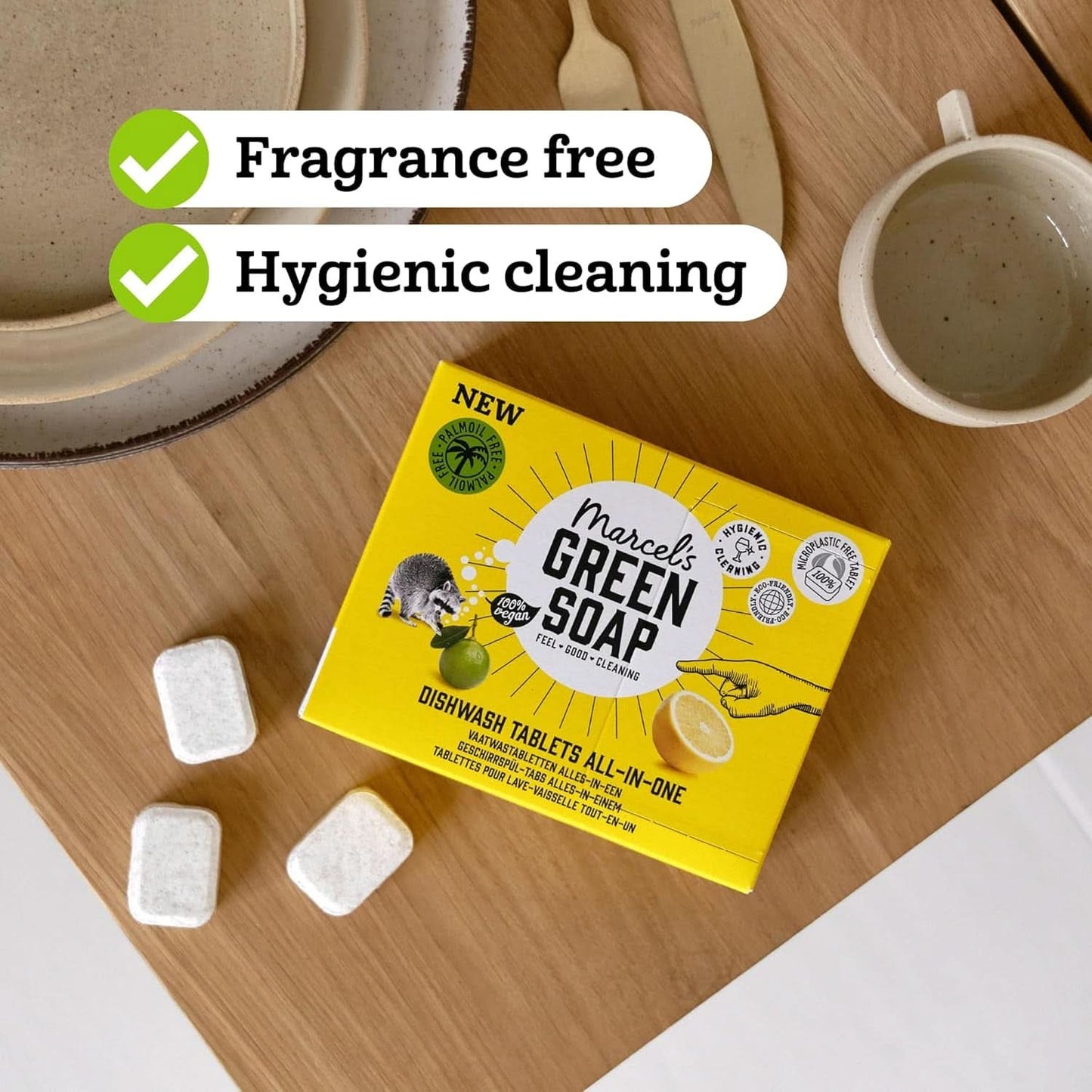 Marcel'S Green Soap Diskmaskin Tabs Allt-i-ett - Grapefrukt & Lime - 25 delar Köksdiskmedel Naty Shop