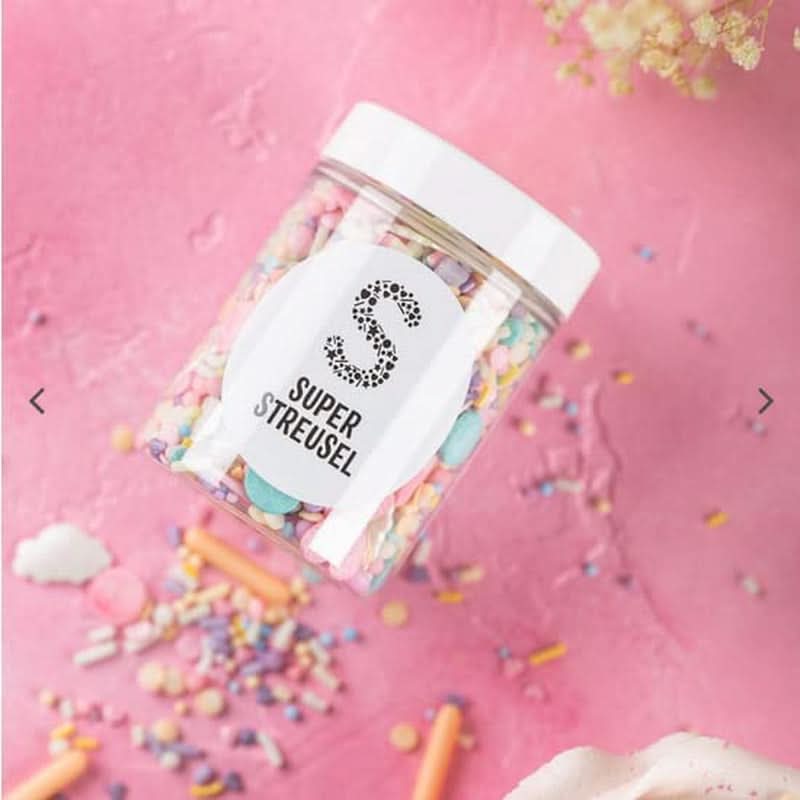 Super Streusel Carusel Pastell, strössel i pastellfärger, 90 gram Sprinkles Naty Shop