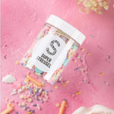 Super Streusel Carusel Pastell, strössel i pastellfärger, 90 gram Sprinkles Naty Shop