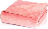 Glat bekväm filt Flower of Life Pink-Ecru XL, 150X200 Cm, extra fluffig som en sofffilt sofffilt, yogafilt livfilt, plysch soffa sängar och filtar Glat Uni-Altrosé 150X200Cm