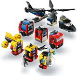 LEGO City Combo Set med helikopter, lejonbil och ubåt och 3 minifigurer - Byggbara leksaksfordon för pojkar och flickor från 7 år - Födelsedags- och semesterpresent 60462 Byggset Besuche den LEGO-Store