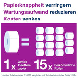 Toalettpapper Tork Jumbo White T1, Advanced, 2 lager, 6 × 380 M, 472118